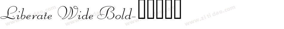 Liberate Wide Bold字体转换